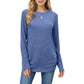 Long Sleeve Crew Neck Top with Relaxed Fit and Soft Knit Fabric