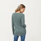 Long Sleeve Crew Neck Top with Relaxed Fit and Soft Knit Fabric