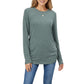 Long Sleeve Crew Neck Top with Relaxed Fit and Soft Knit Fabric