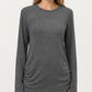 Long Sleeve Crew Neck Top with Relaxed Fit and Soft Knit Fabric