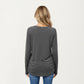 Long Sleeve Crew Neck Top with Relaxed Fit and Soft Knit Fabric