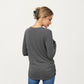 Long Sleeve Crew Neck Top with Relaxed Fit and Soft Knit Fabric