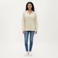 Long Sleeve Collared Knit Top with Subtle Textured Pattern and Relaxed Fit