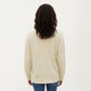 Long Sleeve Collared Knit Top with Subtle Textured Pattern and Relaxed Fit