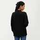 Long Sleeve Collared Knit Top with Subtle Textured Pattern and Relaxed Fit