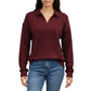 Long Sleeve Collared Knit Top with Subtle Textured Pattern and Relaxed Fit
