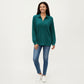Long Sleeve Collared Knit Top with Subtle Textured Pattern and Relaxed Fit