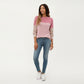 Long Sleeve Colorblock Pullover Top with Crew Neck and Relaxed Fit