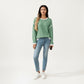 Long Sleeve Knit Top with Contrast Trim and Relaxed Fit