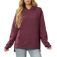 Long Sleeve Pullover Hoodie with Kangaroo Pocket and Drawstring Detail