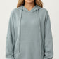 Long Sleeve Pullover Hoodie with Kangaroo Pocket and Drawstring Detail
