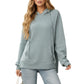 Long Sleeve Pullover Hoodie with Kangaroo Pocket and Drawstring Detail