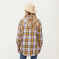 Long Sleeve Plaid Button-Up Shirt with Front Pockets and Relaxed Fit