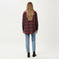 Long Sleeve Plaid Button-Up Shirt with Chest Pockets