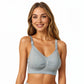Soft Stretch Nursing Bra with Clip-Down Cups, Ruched Front Support and Adjustable Straps for Comfortable Feeding