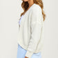 Open Front Knit Cardigan with Ribbed Trim and Long Sleeves