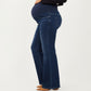 Maternity Flare Jeans with Full Over Belly Panel and Classic Denim Wash