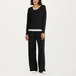 2-Piece Set Soft Knit Long Sleeve Top and Relaxed Fit Lounge Pants