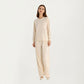 2-Piece Set Long Sleeve Top with Front Pocket and Relaxed Fit Lounge Pants
