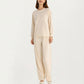 2-Piece Set Long Sleeve Top with Front Pocket and Relaxed Fit Lounge Pants