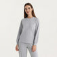 2-Piece Set Long Sleeve Top with Front Pocket and Relaxed Fit Lounge Pants