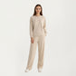 2-Piece Set Long Sleeve Top with Front Pocket and Relaxed Fit Lounge Pants