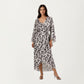 2-Piece Satin Slip Dress and Kimono Robe Set with Flowing Draped Silhouette