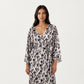 2-Piece Satin Slip Dress and Kimono Robe Set with Flowing Draped Silhouette