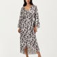 2-Piece Satin Slip Dress and Kimono Robe Set with Flowing Draped Silhouette