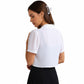 Short Sleeve Cropped Bolero Jacket with Curved Hem and Single Button Closure
