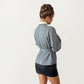 Wrap Front Belted Jacket with Soft Textured Fabric, Wide Sleeves, and Structured Peplum Shape