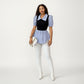 Puff Sleeve Gingham Peplum Blouse with Knit Bodice and Wide Collar