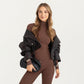 2-Piece Set Ribbed Knit Turtleneck Top and Slim Fit Pants