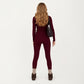 2-Piece Set Ribbed Knit Turtleneck Top and Slim Fit Pants