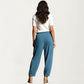 Drawstring High Waist Relaxed Fit Pants with Front Patch Pockets