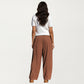 Drawstring High Waist Relaxed Fit Pants with Front Patch Pockets