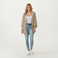 Open Front Knit Cardigan with Dolman Sleeves and Relaxed Fit