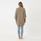 Open Front Knit Cardigan with Dolman Sleeves and Relaxed Fit