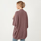 Open Front Knit Cardigan with Dolman Sleeves and Relaxed Fit