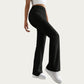 Soft Ribbed Knit Lounge Pants with Flared Leg Silhouette and Comfortable High Waist Fit for Relaxed Everyday Comfort