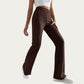 Soft Ribbed Knit Lounge Pants with Flared Leg Silhouette and Comfortable High Waist Fit for Relaxed Everyday Comfort