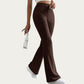 Soft Ribbed Knit Lounge Pants with Flared Leg Silhouette and Comfortable High Waist Fit for Relaxed Everyday Comfort