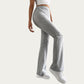 Soft Ribbed Knit Lounge Pants with Flared Leg Silhouette and Comfortable High Waist Fit for Relaxed Everyday Comfort