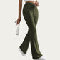 Soft Ribbed Knit Lounge Pants with Flared Leg Silhouette and Comfortable High Waist Fit for Relaxed Everyday Comfort