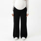Maternity High Waist Flare Pants with Soft Stretch Fabric and Full Bump Panel for Supportive Comfortable Everyday Wear