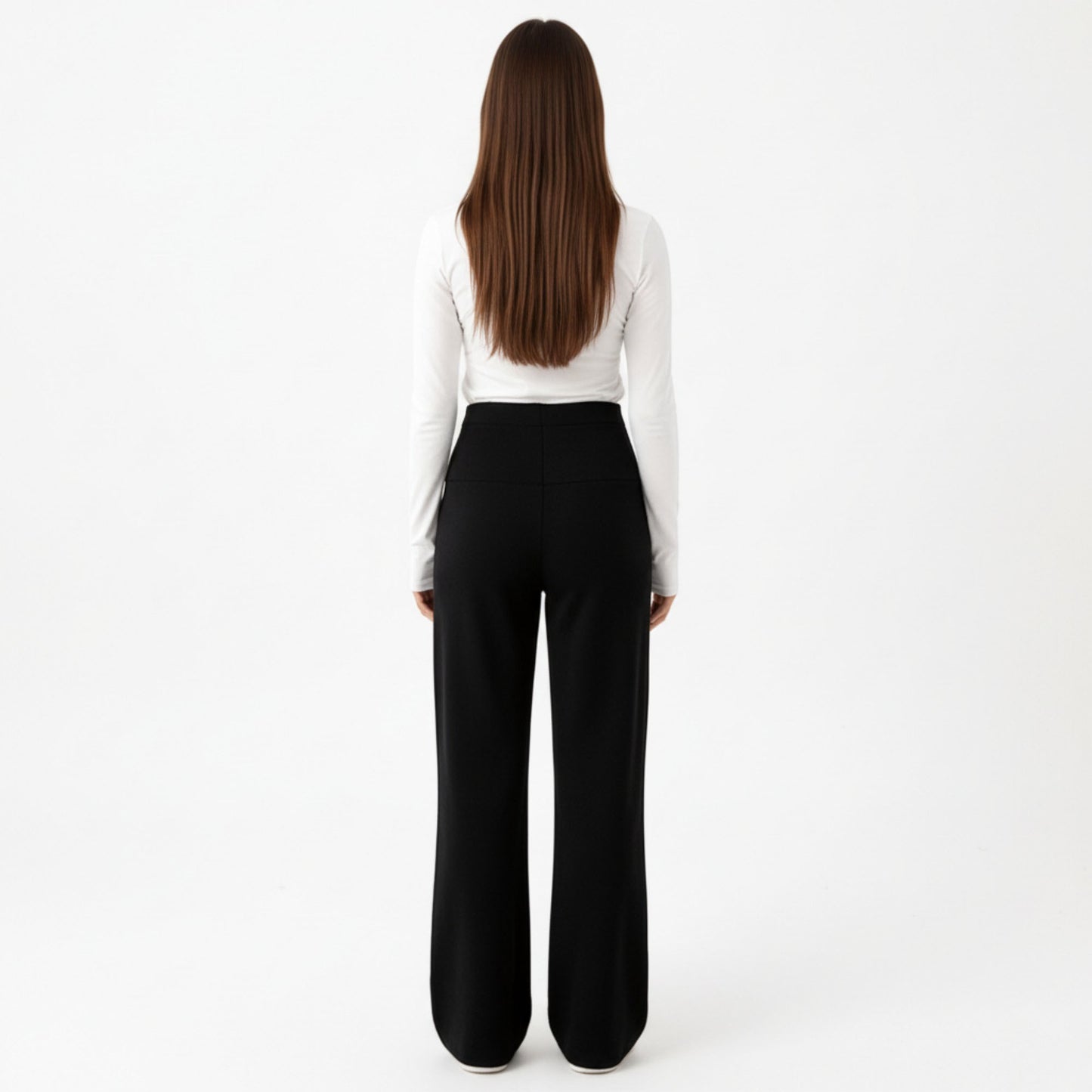 Maternity High Waist Flare Pants with Soft Stretch Fabric and Full Bump Panel for Supportive Comfortable Everyday Wear