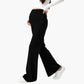 Maternity High Waist Flare Pants with Soft Stretch Fabric and Full Bump Panel for Supportive Comfortable Everyday Wear