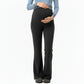 Maternity High Waist Flare Pants with Soft Stretch Fabric and Full Bump Panel for Supportive Comfortable Everyday Wear