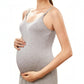 Maternity Sleeveless Scoop Neck Midi Dress with Soft Stretch Fabric and Adjustable Strap Clips