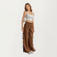 Wide Leg Lounge Pants with Soft Relaxed Fit Elastic Waistband and Adjustable Side Tie Accents